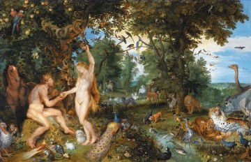 Jan Brueghel de Oude en Peter Paul Rubens Het aards paradijs met de zondeval van Adam en Eva Oil Paintings